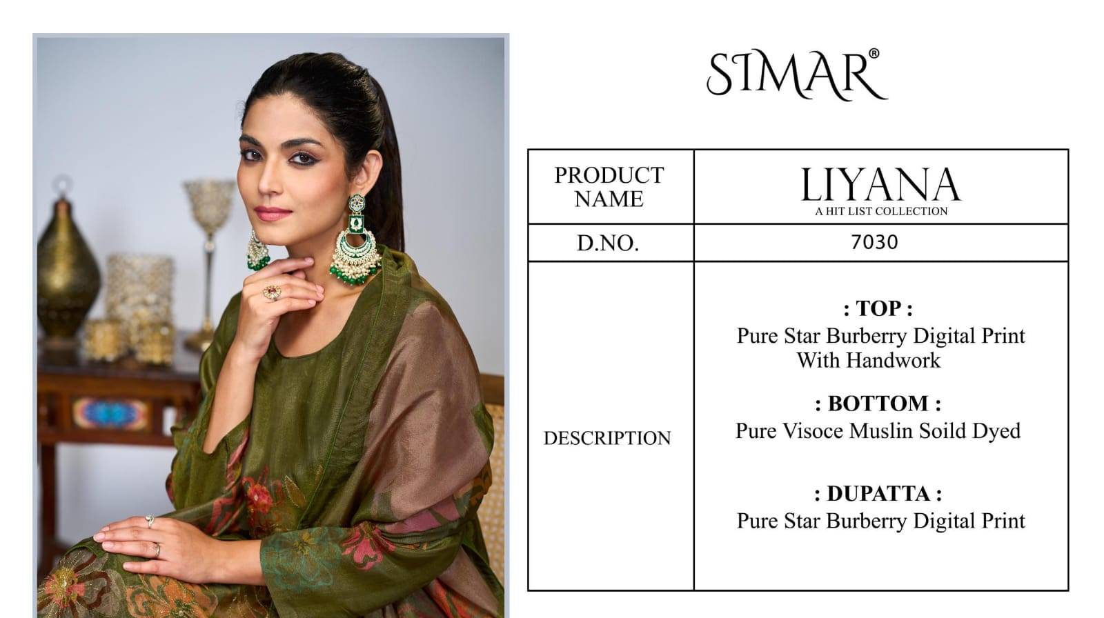 Liyana By Glossy 7030 Series Beautiful Colourful Burberry Dresses At Wholesale Price